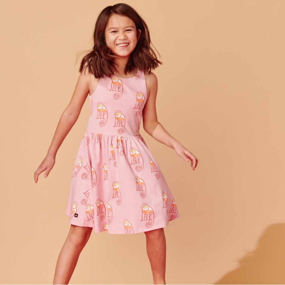 Tea Collection Strappy Back Skirted Dress